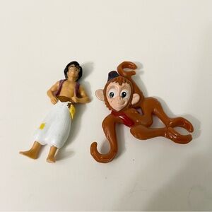Lot of 2 Aladdin Toys Aladdin and Abu Monkey Figures